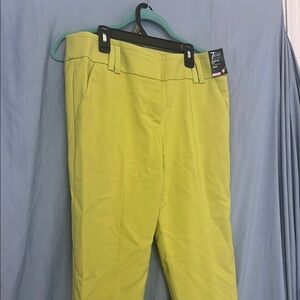 Bright Yellow Tapered Ankle Trousers